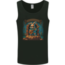 A Fierce Rabbit Playing the Guitar Rock Music Mens Vest Tank Top Black