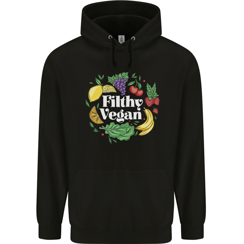A Filthy Vegan Childrens Kids Hoodie Black