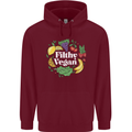 A Filthy Vegan Childrens Kids Hoodie Maroon
