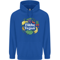 A Filthy Vegan Childrens Kids Hoodie Royal Blue