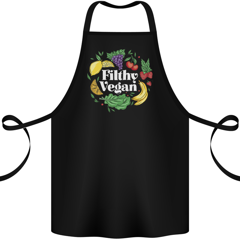 A Filthy Vegan Cotton Apron 100% Organic Black