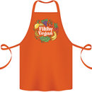 A Filthy Vegan Cotton Apron 100% Organic Orange