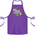 A Filthy Vegan Cotton Apron 100% Organic Purple