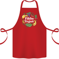 A Filthy Vegan Cotton Apron 100% Organic Red