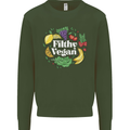 A Filthy Vegan Kids Sweatshirt Jumper Forest Green