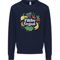 A Filthy Vegan Kids Sweatshirt Jumper Navy Blue