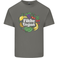 A Filthy Vegan Kids T-Shirt Childrens Charcoal