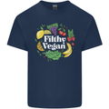 A Filthy Vegan Kids T-Shirt Childrens Navy Blue