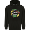 A Filthy Vegan Mens 80% Cotton Hoodie Black