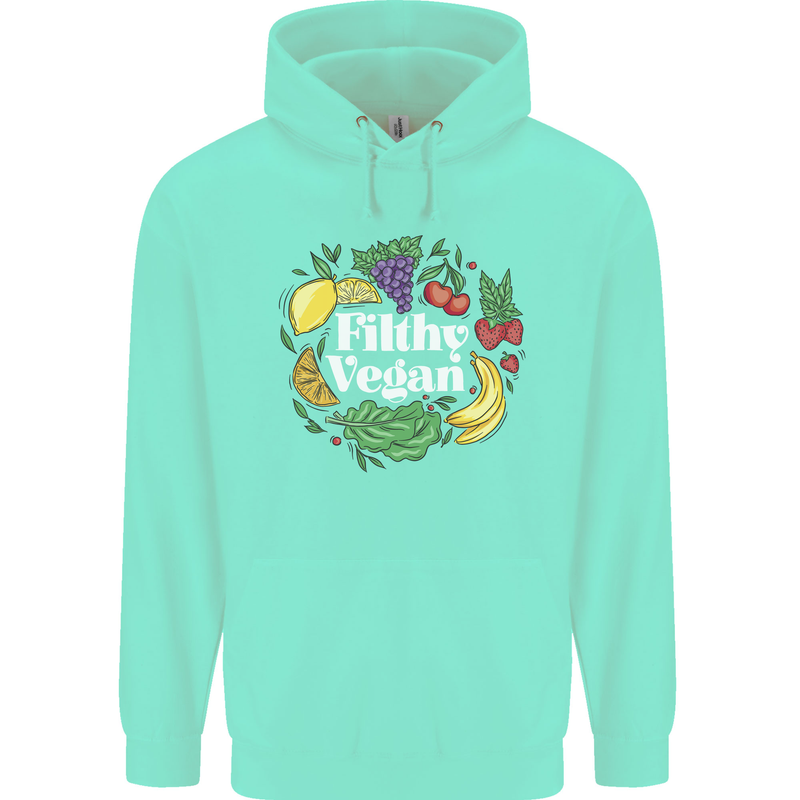 A Filthy Vegan Mens 80% Cotton Hoodie Peppermint