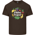 A Filthy Vegan Mens Cotton T-Shirt Tee Top Dark Chocolate