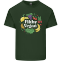 A Filthy Vegan Mens Cotton T-Shirt Tee Top Forest Green