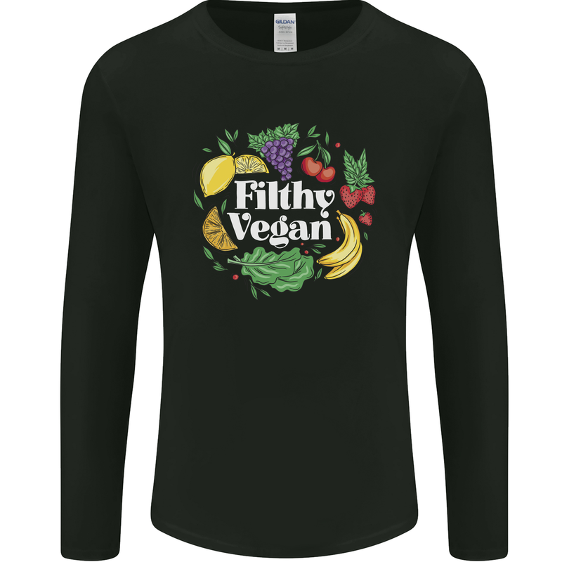 A Filthy Vegan Mens Long Sleeve T-Shirt Black