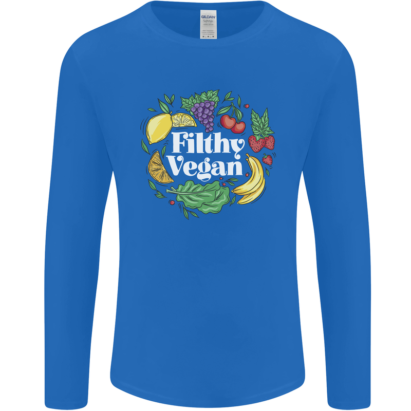 A Filthy Vegan Mens Long Sleeve T-Shirt Royal Blue