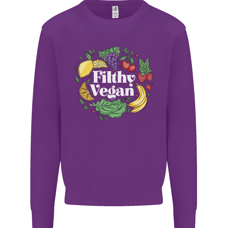 A Filthy Vegan Mens Sweatshirt Jumper Purple