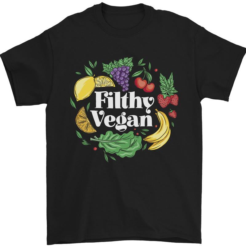 A Filthy Vegan Mens T-Shirt 100% Cotton Black