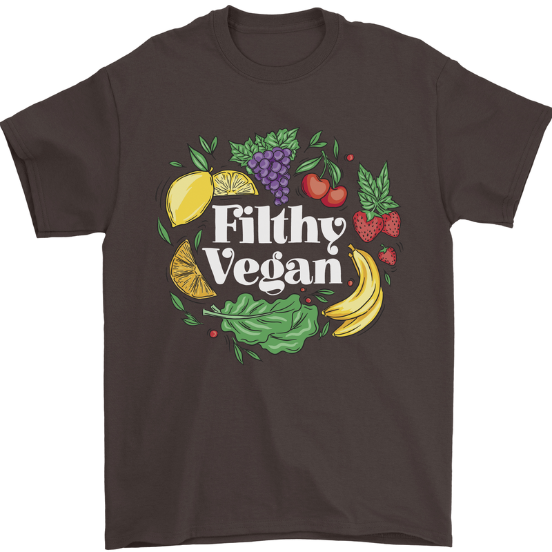 A Filthy Vegan Mens T-Shirt 100% Cotton Dark Chocolate