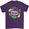 A Filthy Vegan Mens T-Shirt 100% Cotton Purple