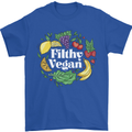 A Filthy Vegan Mens T-Shirt 100% Cotton Royal Blue