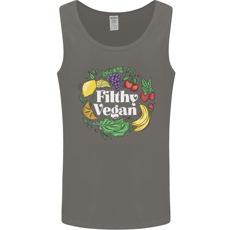 A Filthy Vegan Mens Vest Tank Top Charcoal