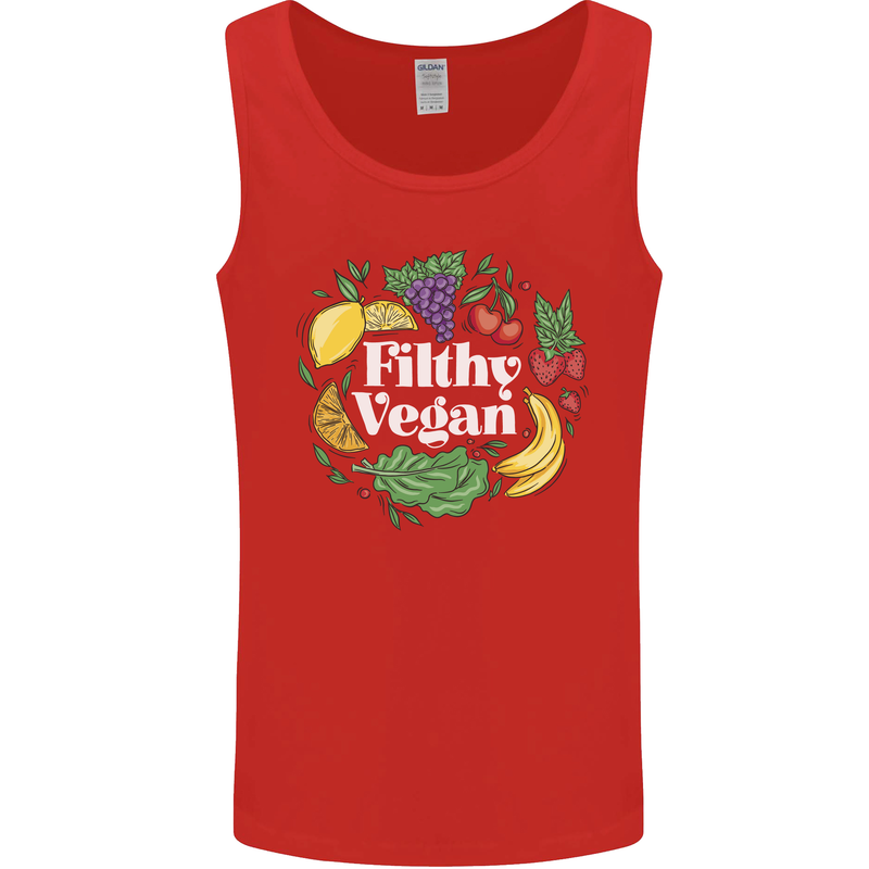 A Filthy Vegan Mens Vest Tank Top Red