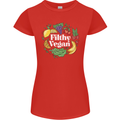 A Filthy Vegan Womens Petite Cut T-Shirt Red