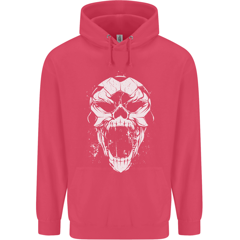 A Football Skull Footy Soccer Childrens Kids Hoodie Heliconia