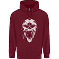 A Football Skull Footy Soccer Childrens Kids Hoodie Maroon