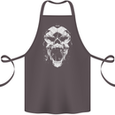 A Football Skull Footy Soccer Cotton Apron 100% Organic Dark Grey