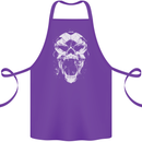 A Football Skull Footy Soccer Cotton Apron 100% Organic Purple