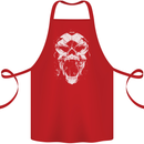 A Football Skull Footy Soccer Cotton Apron 100% Organic Red