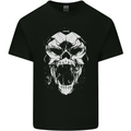 A Football Skull Footy Soccer Kids T-Shirt Childrens Black