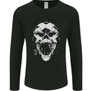 A Football Skull Footy Soccer Mens Long Sleeve T-Shirt Black
