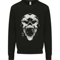 A Football Skull Footy Soccer Mens Sweatshirt Jumper Black