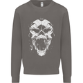 A Football Skull Footy Soccer Mens Sweatshirt Jumper Charcoal