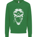 A Football Skull Footy Soccer Mens Sweatshirt Jumper Irish Green