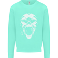 A Football Skull Footy Soccer Mens Sweatshirt Jumper Peppermint