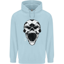 A Football Skull Soccer Footy Childrens Kids Hoodie Light Blue