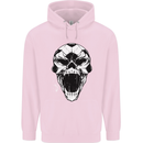 A Football Skull Soccer Footy Childrens Kids Hoodie Light Pink