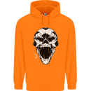 A Football Skull Soccer Footy Childrens Kids Hoodie Orange