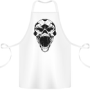 A Football Skull Soccer Footy Cotton Apron 100% Organic White