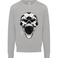 A Football Skull Soccer Footy Kids Sweatshirt Jumper Sports Grey