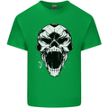 A Football Skull Soccer Footy Kids T-Shirt Childrens Irish Green