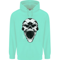 A Football Skull Soccer Footy Mens 80% Cotton Hoodie Peppermint