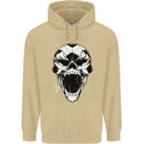 A Football Skull Soccer Footy Mens 80% Cotton Hoodie Sand