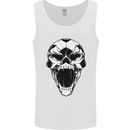 A Football Skull Soccer Footy Mens Vest Tank Top White