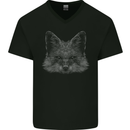 A Fox Head Mens V-Neck Cotton T-Shirt Black