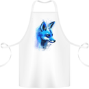 A Fox Watercolour Cotton Apron 100% Organic White