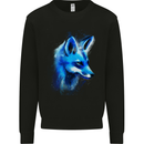 A Fox Watercolour Kids Sweatshirt Jumper Black