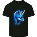 A Fox Watercolour Kids T-Shirt Childrens Black